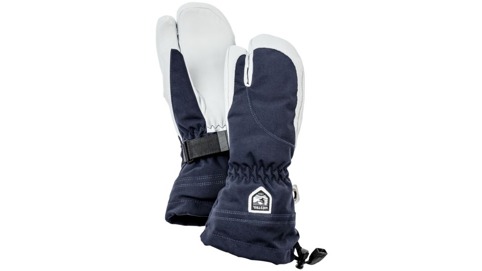 Hestra Heli 3-Finger Glove - Womens, Navy/Offwhite, 05, 30612-280020-05