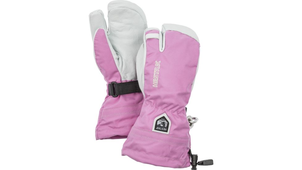 Hestra Heli Ski Jr 3-Finger - Kid's -Pink-6