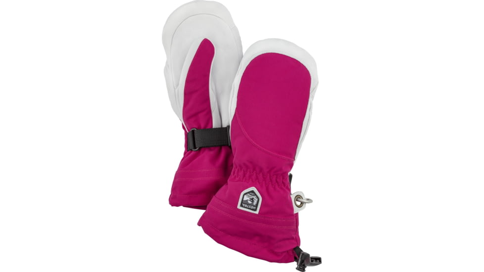 Hestra Heli Ski Mitts - Womens, Fuchsia/Offwhite, 5, 30611-930020-5