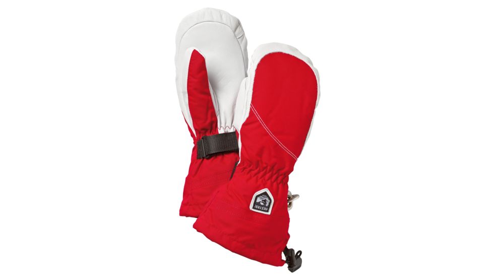 Hestra Heli Ski Mitts - Womens, Red/Offwhite, 5, 30611-560020-05