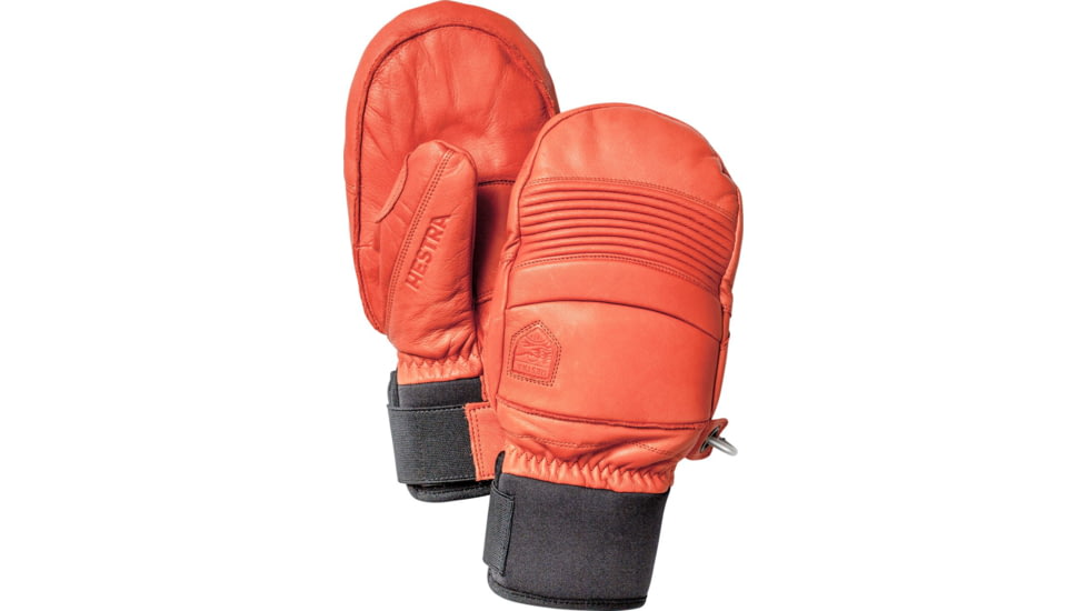 Hestra Leather Fall Line Mitt - Men's Flame Red, 8, 31471-540-8