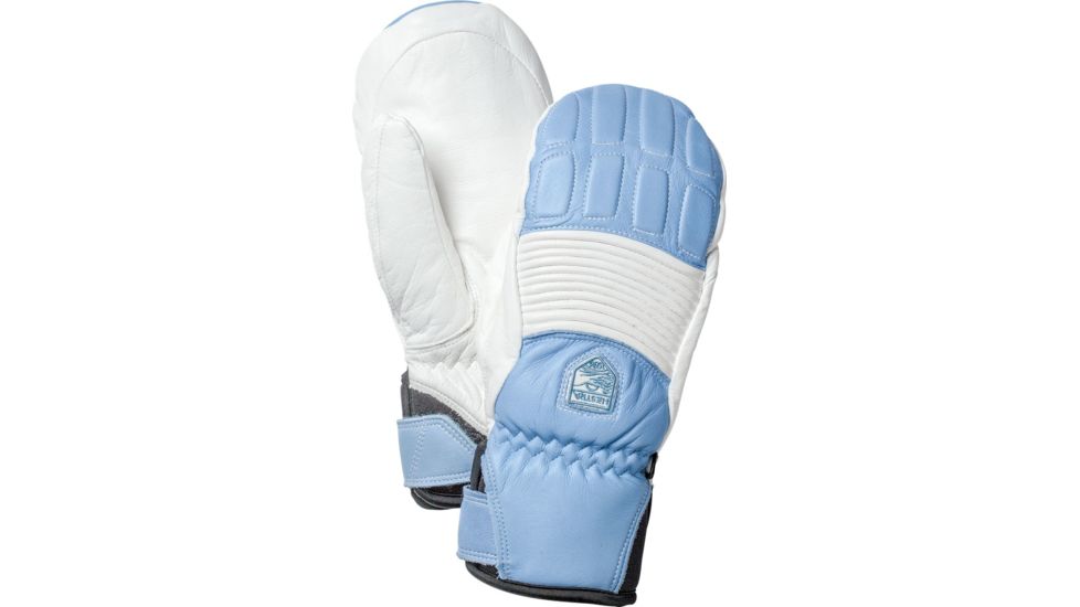 Hestra Leather Fall Line Mitt - Womens-Off White/Light Blue-6