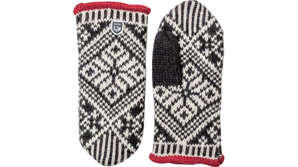 Hestra Nordic Wool Mitt - Womens-Black/Off White-10
