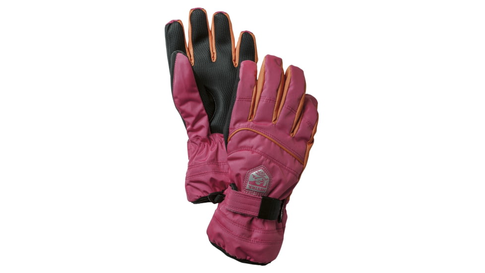 Hestra Primaloft Jr 5 Finger Glove - Kids, Fuchsia/Orange, 3, 32880-930500-3