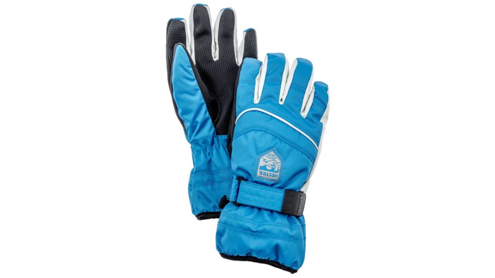 Hestra Primaloft Jr 5 Finger Glove - Kids, Turquise/Ivory, 3, 32880-240030-03