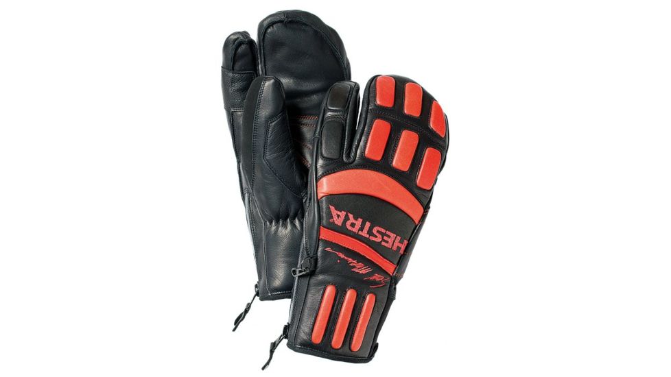 Hestra Seth Morrison 3-Finger Pro Glove - Mens-Black/Flame-7