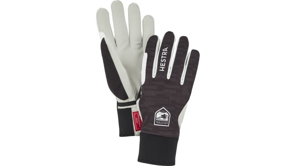 Hestra Windstopper Active Grip5 Finger Glove, Black Print, 10, 37230-109-10