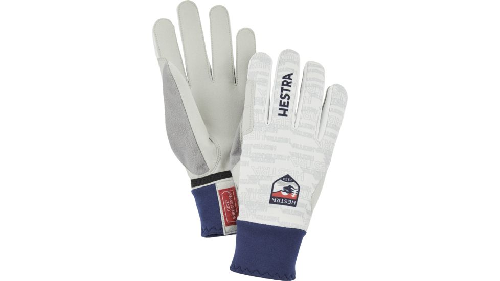 Hestra Windstopper Active Grip5 Finger Glove - Unisex, Offwhite Print, 6, 37230-029-06
