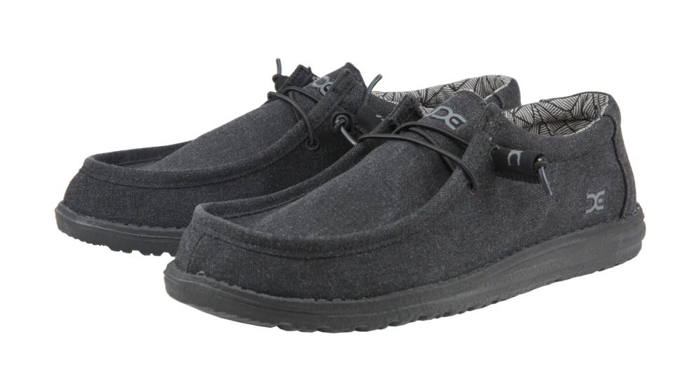 Hey Dude Wally Canvas Casual Shoes - Men's, Black, 9 US, 111154900-9