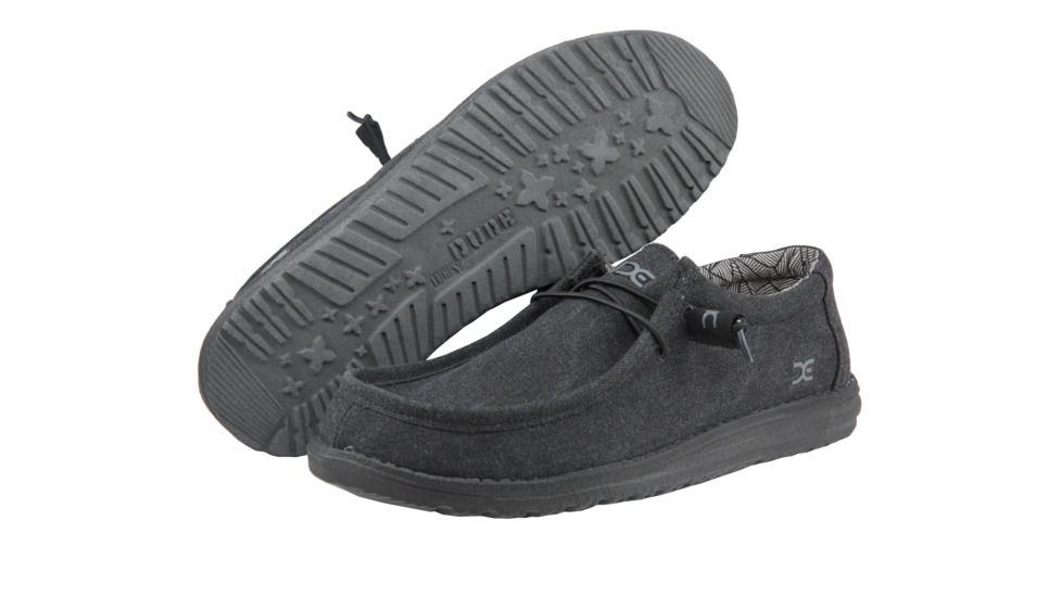 Hey Dude Wally Canvas Casual Shoes - Men's, Black, 9 US, 111154900-9