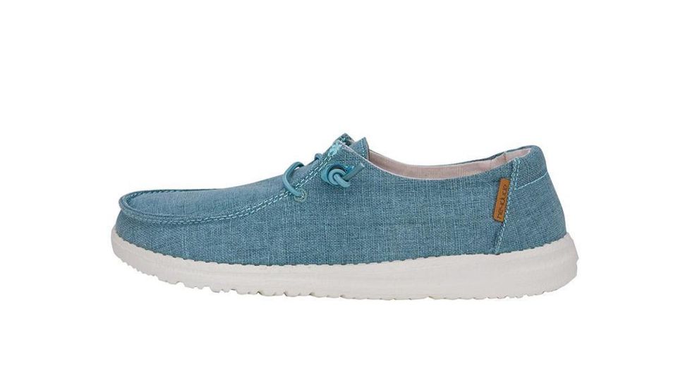 Hey Dude Wendy Chambray - Womens, Aqua, 8, 121412624-8