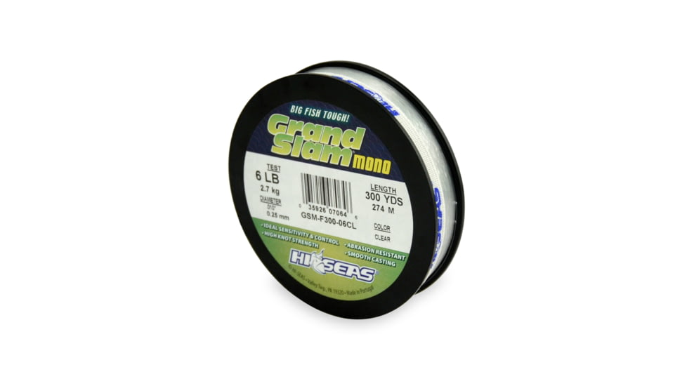 Hi-Seas Grand Slam 6Lb 300Yds Clear Mono, GSM-F300-06CL