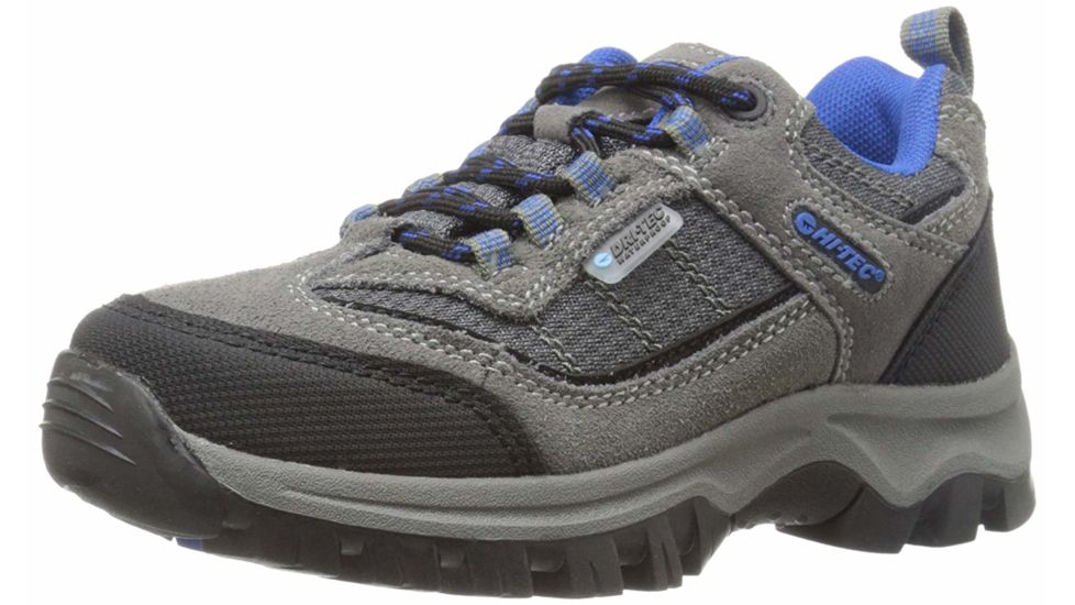 Hi-Tec Hillside Low WP Ch Boots - Kids, Charcoal/Blue/Black, Medium, 1, 31464-M010