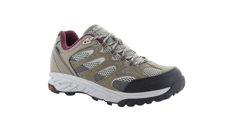 Hi-Tec V-Lite Wildfire Low I WP Hiking Boots - Womens, Taupe/Warm Grey/Grape Wine, Medium, 5, 23111-M050
