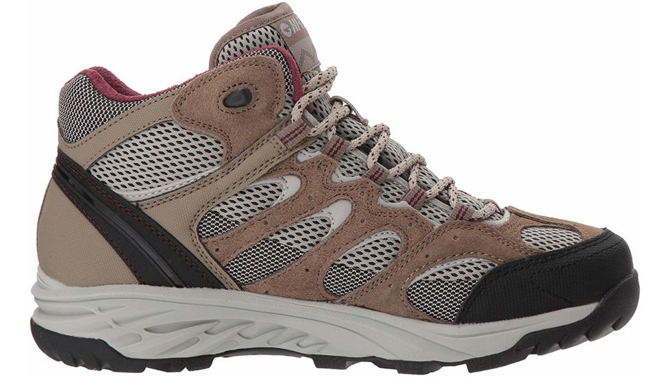Hi-Tec V-Lite Wildfire Mid I WP Hiking Boots - Womens, Taupe/Warm Grey/Grape Wine, Medium, 8.5, 23109-M085