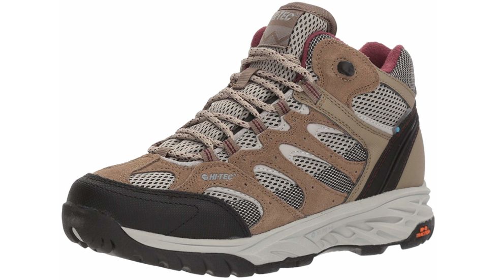 Hi-Tec V-Lite Wildfire Mid I WP Hiking Boots - Womens, Taupe/Warm Grey/Grape Wine, Medium, 8.5, 23109-M085
