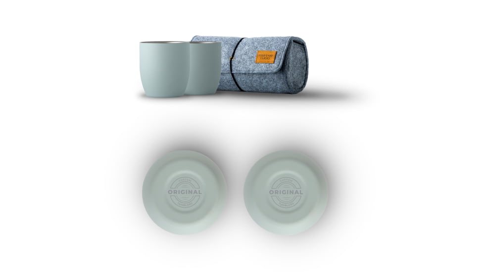 High Camp Flasks Custom Engraved Parkside Tumbler, 2 Pack w/ Wool Case, Granite, One Size, c1102A