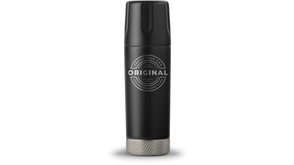 High Camp Flasks Custom Engraved Torch Flask, Onyx, 9oz, c2138x