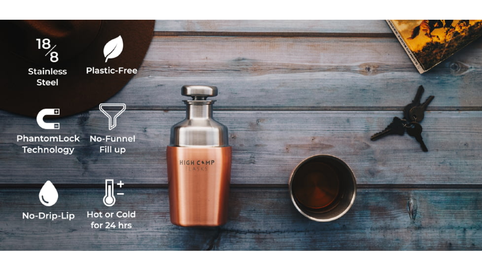 High Camp Flasks Custom Engraved Firelight Flask, 375ml, 4791898439727