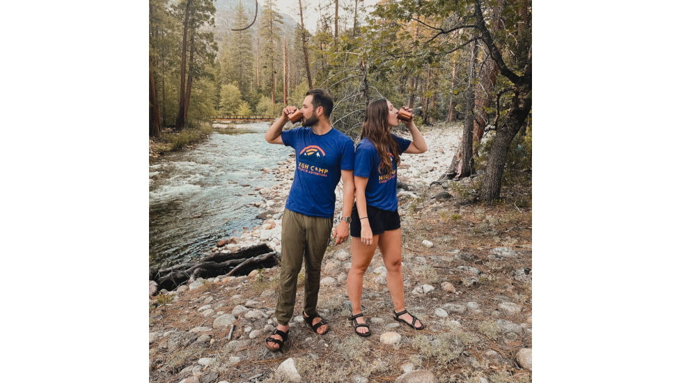 High Camp Flasks Outdoor Drinking Tee Shirt, Dark Blue, One Size, 4709880954927