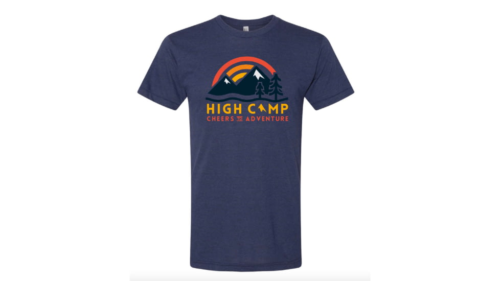 High Camp Flasks Outdoor Drinking Tee Shirt, Dark Blue, One Size, 4709880954927