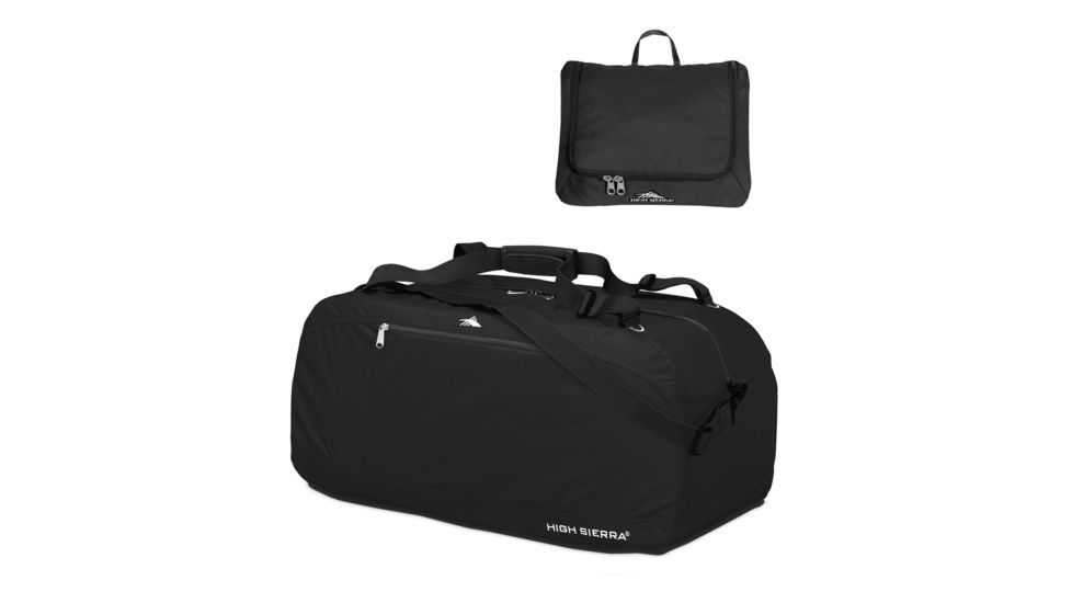 High Sierra 30 In Pack-N-Go Duffel, Black/Black/Black, 30.0inx 15.0inx 14.0in, 53609-3054