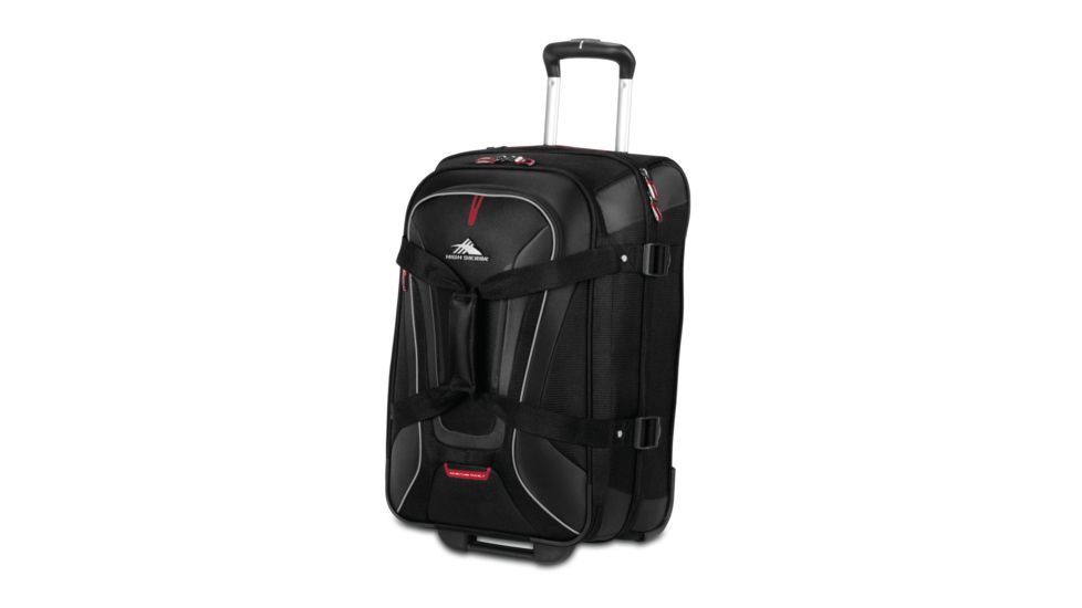 High Sierra AT7 Rolling Upright Duffel Bag, Black, 22.0inx 14.0inx 9.0in, 57018-1041