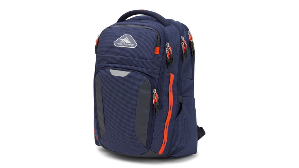 High Sierra Autry Laptop Backpack, Maritime/Redline, 19inx 12.5inx 9in, 105159-6699