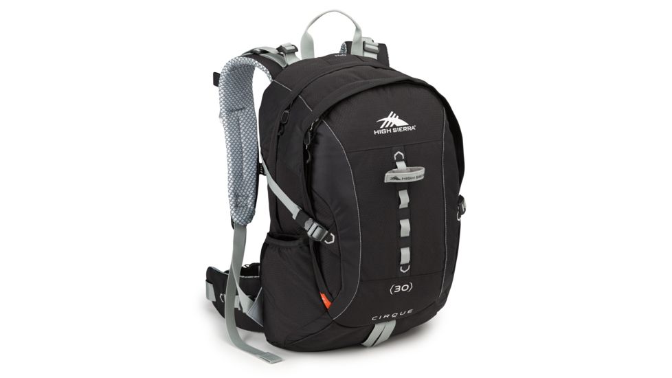 High Sierra Cirque 30 Internal Frame Pack, Black/Black/Silver, 21.5inx 12.75inx 9.0in, 58440-3056