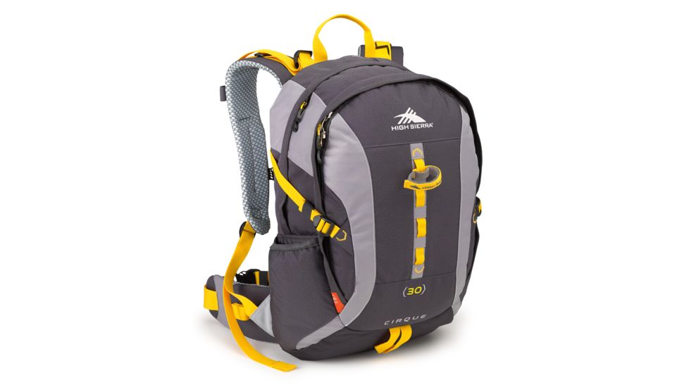 High Sierra Cirque 30 Internal Frame Pack, Mercury/Ash/Yell-O, 21.5inx 12.75inx 9.0in, 58440-4201