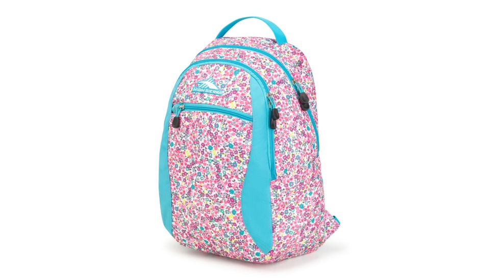 High Sierra Curve Backpack, Prairie Floral/Tropic Teal, 18.5inx 12.5inx 8.5in, 53632-6773