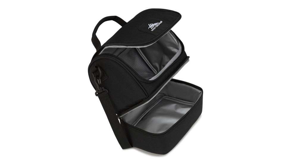 High Sierra Double Decker Lunch Bag, Black, 9.5 x 9.25 x 5.75in, 74713-1041