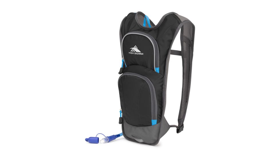 High Sierra HydraHike 4L Hydration Pack, Black/Slate/Pool, 18inx 10.8inx 2in, 105490-6853