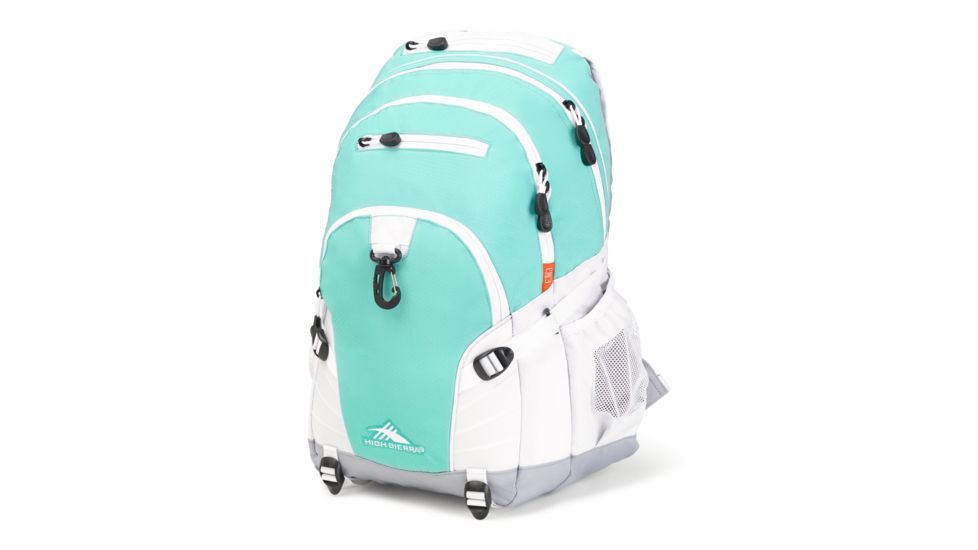 High Sierra Loop Backpack, Aquamarine/White/Ash, 19inx 13.5inx 8.5in, 53646-0783