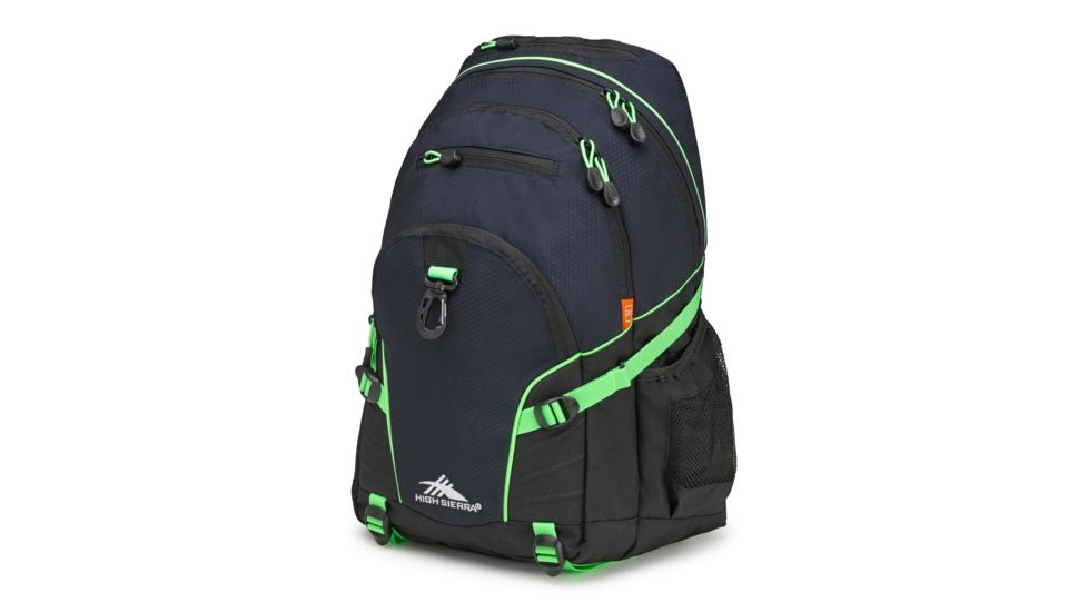 High Sierra Loop Backpack, Midnight Blue/Black/Lime, 19inx 13.5inx 8.5in, 53646-4966
