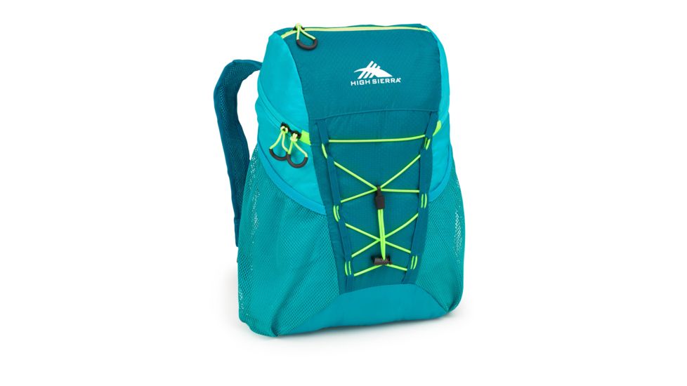High Sierra Pack-N-Go 2 18L Sport Backpack, Sea/Tropic Teal/Zest, 18.0inx 11.0inx 8.0in, 63906-4413