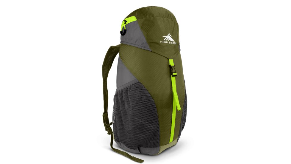 High Sierra Pack-N-Go 2 20L Sport Backpack, Moss/Mercury/Chartreuse, 18.5inx 10.0inx 8.5in, 63908-4416