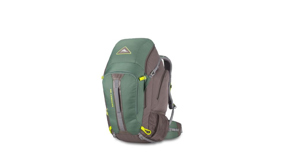High Sierra Pathway 50L Backpack, Pine/Slate/Chartreuse, 23.0inx 12.5inx 9.0in, 79547-5744