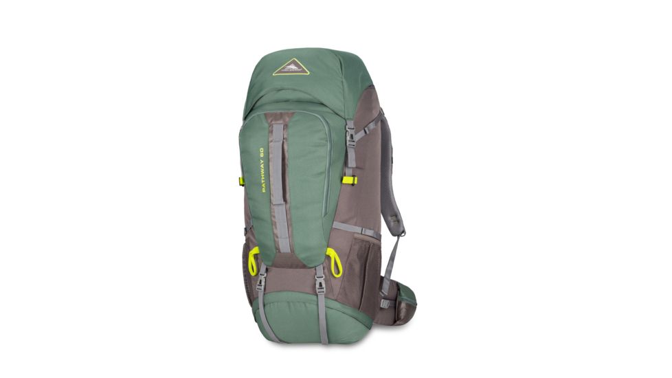 High Sierra Pathway 60L Backpack, Pine/Slate/Chartreuse, 25.0inx 13.0inx 9.0in, 79548-5744