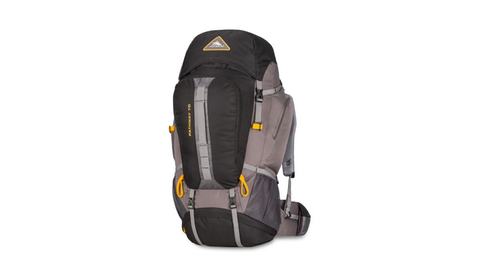 High Sierra Pathway 70L Backpack, Black/Slate/Gold, 25.0inx 13.0inx 9.0in, 79549-5745