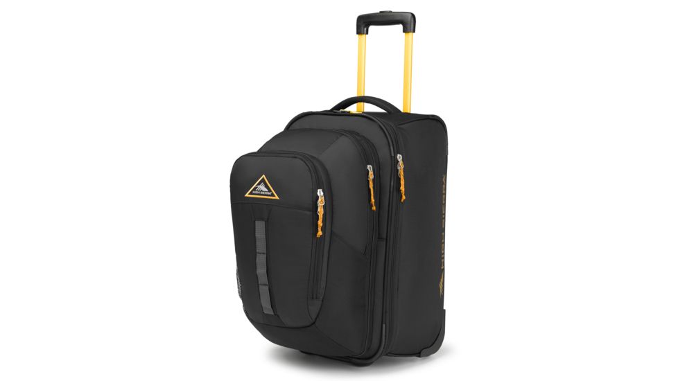 High Sierra Pathway Series Carry On W/Zip-Off Backpack, Black/Gold, 21inx 8..5inx 14in, 112502-2693