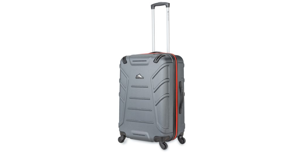 High Sierra Rocshell 24 In Hardside Spinner Luggage, Mercury/Redline, 26.0inx 18.25inx 11.5in, 89450-4637