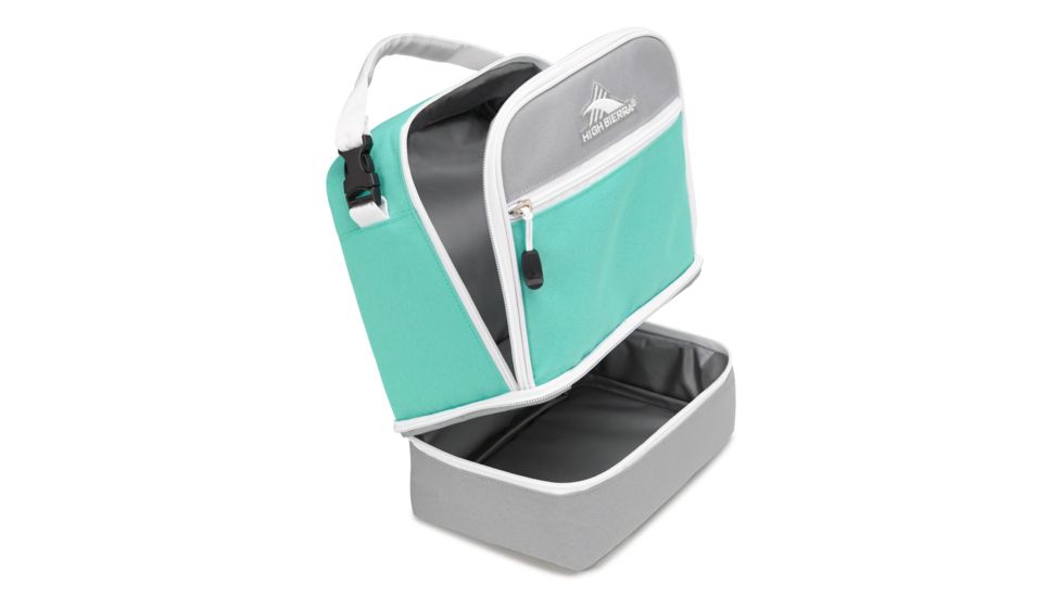 High Sierra Stacked Compartment Lunch Bag, Aquamarine/Ash/White, 10.5inx 8.5inx 5.5in, 74714-0784