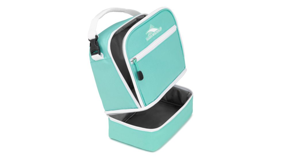 High Sierra Stacked Compartment Lunch Bag, Aquamarine/White, 10.5inx 8.5inx 5.5in, 74714-5403