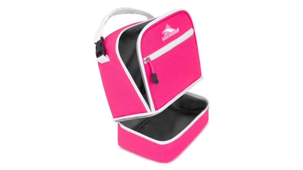 High Sierra Stacked Compartment Lunch Bag, Flamingo/White, 10.5inx 8.5inx 5.5in, 74714-5479