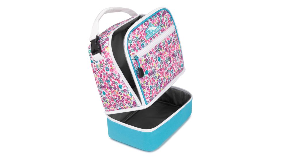High Sierra Stacked Compartment Lunch Bag, Prairie Floral/Tropic Teal/White, 10.5inx 8.5inx 5.5in, 74714-6775