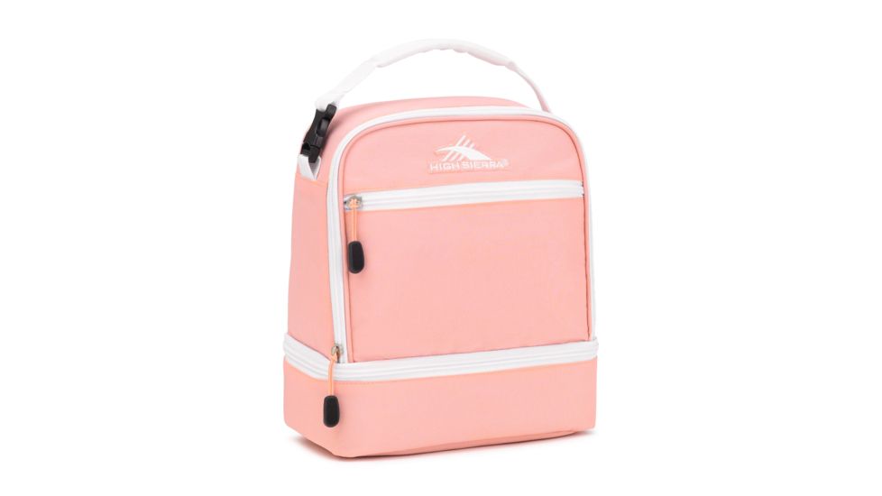 High Sierra Stacked Compartment Lunch Bag, Sand Pink/White, 10.5inx 8.5inx 5.5in, 74714-6783