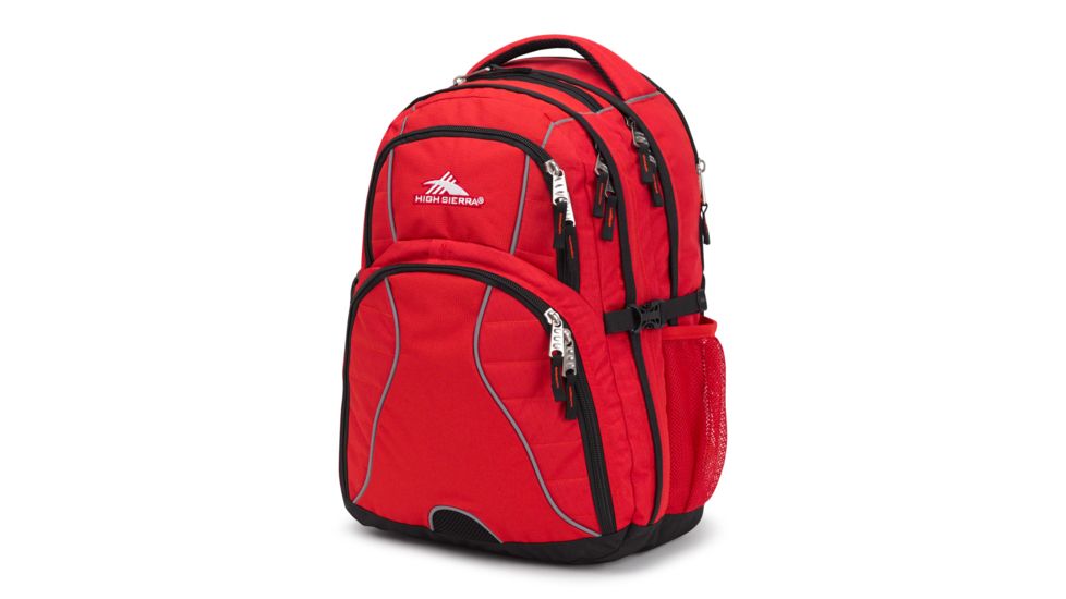 High Sierra Swerve Laptop Backpack, Crimson/Black, 19inx 13inx 8in, 53665-0924