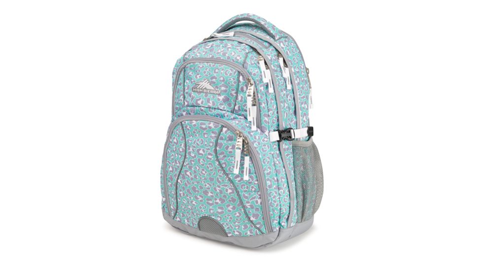 High Sierra Swerve Laptop Backpack, Mint Leopard/Ash/White, 19inx 13inx 8in, 53665-4968