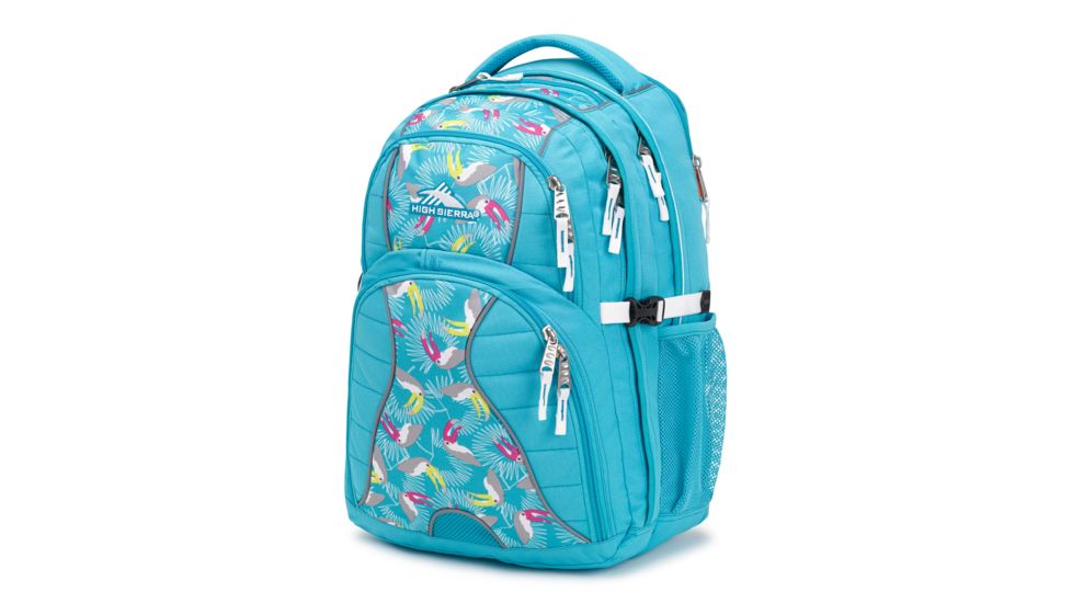 High Sierra Swerve Laptop Backpack, Tropic Teal/Toucan/White, 19inx 13inx 8in, 53665-6805